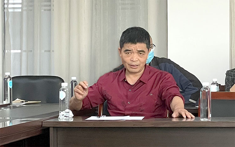 宙斯泵業(yè)蔣朝平做會議補充